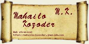 Mahailo Kozoder vizit kartica